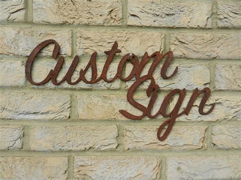 rusty metal house signs|rustic personalized metal signs.